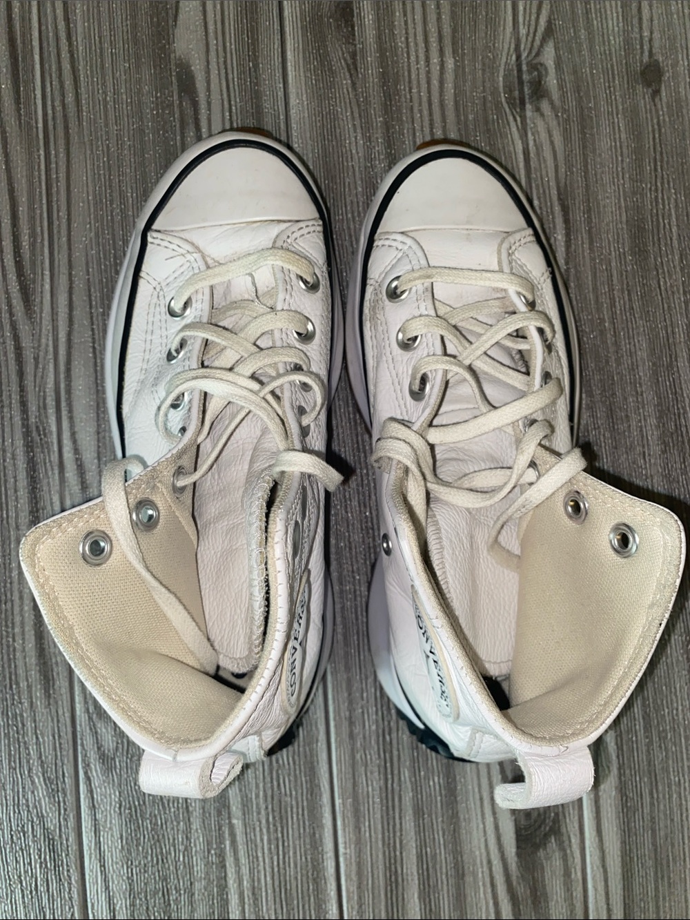 Converse Run Star Hike Leather Sneakers Women’s Size 6 - Picture 4 of 8